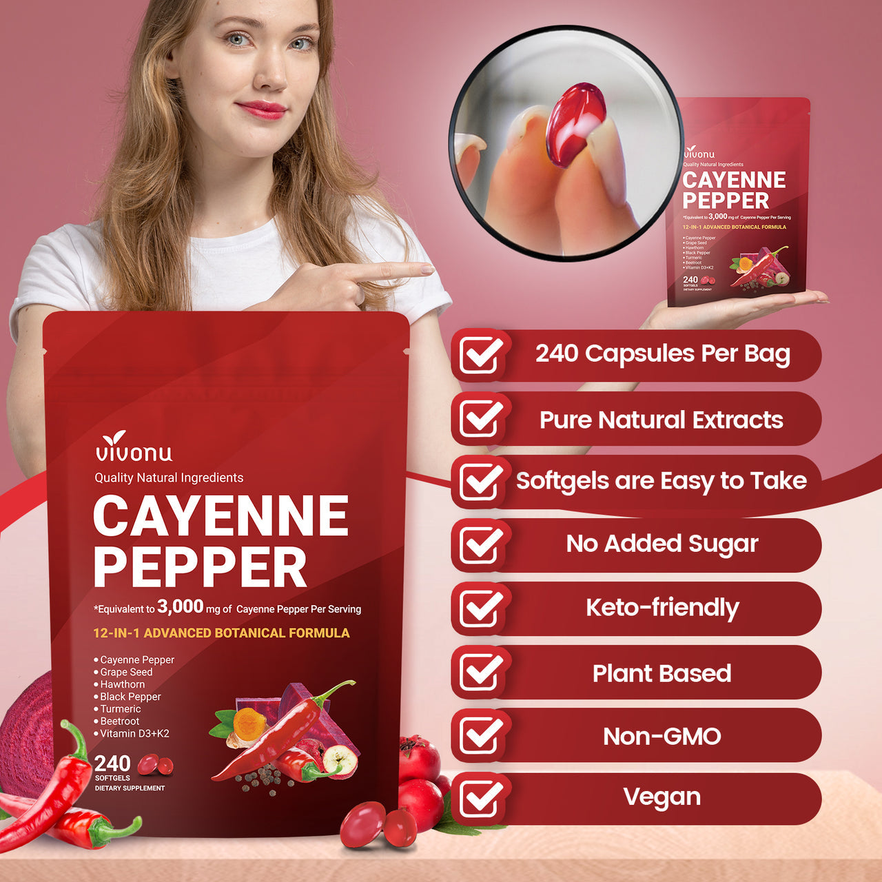 12 in 1 Cayenne Pepper Softgels